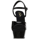 Lakovaná 15 cm Pleaser DELIGHT-609MG třpyt boty na vysokém podpatku