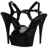 Lakovaná 15 cm Pleaser DELIGHT-609MG třpyt boty na vysokém podpatku