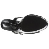 Lakovaná 15 cm Pleaser DELIGHT-609MG třpyt boty na vysokém podpatku