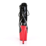 Lakovaná 18 cm ADORE-1020 pleaser kotníkové kozačky s červenou podrážkou