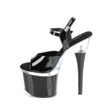 Lakovaná 18 cm ESTEEM-709 pleaser vysoké podpatky na platformě