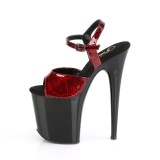Lakovaná 20 cm FLAMINGO-809SP pleaser vysoké podpatky na platformě