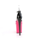 Lakovaná 20 cm FLAMINGO-868 pink pleaser boty na vysoké podpatky