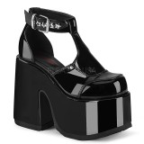 Lakované 13 cm DemoniaCult CAMEL-103 Platformě boty