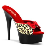 Leopard 15 cm Pleaser DELIGHT-601-6 Vysoké Podpatky Platformě