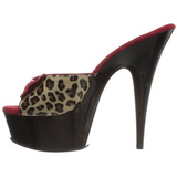 Leopard 15 cm Pleaser DELIGHT-601-6 Vysoké Podpatky Platformě