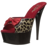 Leopard 15 cm Pleaser DELIGHT-601-6 Vysoké Podpatky Platformě