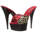 Leopard 15 cm Pleaser DELIGHT-601-6 Vysoké Podpatky Platformě