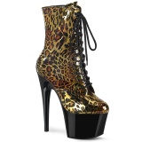 Leopard Zlato 18 cm ADORE-1020LP kotnikové kozačky pro tanec na tyči