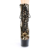 Leopard Zlato 18 cm ADORE-1020LP kotnikové kozačky pro tanec na tyči