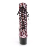 Leopard třpytky 18 cm ADORE-1020LP2 kotnikové kozačky pro tanec na tyči