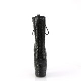 Leopard třpytky 18 cm ADORE-1040LPH kotnikové kozačky pro tanec na tyči
