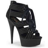 Mikrovlákno 15 cm DELIGHT-693 pleaser sandály na platformě