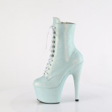 Modré glitter 18 cm ADORE pleaser kozačky na podpatku