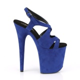 Modrý Koženka 20 cm FLAMINGO-831FS dámské sandály na podpatku