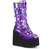 Nachový Hologram 14 cm SWING-230 kozačky cyberpunk na platformy