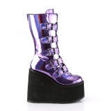 Nachový Hologram 14 cm SWING-230 kozačky cyberpunk na platformy
