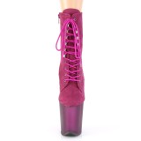 Nachový semišové 20 cm FLAMINGO-1020FST kotnikové kozačky pro tanec na tyči