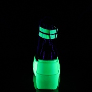 Neon 11,5 cm SHAKER-52 klinove kozačky platformě cerny