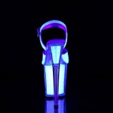 Neon 20 cm FLAMINGO-810UVG Boty na podpatku pro tanec na tyči