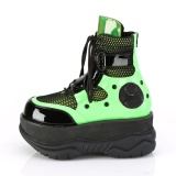 Neon 7,5 cm NEPTUNE-126 demonia kotnikové kozačky - unisex cyberpunk boty