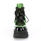 Neon 7,5 cm NEPTUNE-126 demonia kotnikové kozačky - unisex cyberpunk boty