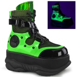 Neon 7,5 cm NEPTUNE-126 demoniacult kotnikové kozačky - unisex cyberpunk boty