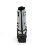 Neon 8,5 cm TRASHVILLE-138 demonia kozačky - unisex kozačky na platformě
