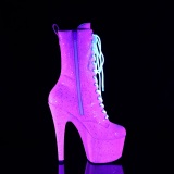 Neon glitter 18 cm Pleaser kozačky na podpatku