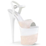 Opál Lesk 20 cm Pleaser FLAMINGO-809-2G Vysoké Podpatky Platformě