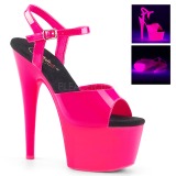 Pink Neon 18 cm ADORE-709UV Vysoké Podpatky Platformě