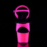 Pink Neon 18 cm ADORE-709UV Vysoké Podpatky Platformě