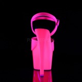 Pink Neon 18 cm ADORE-709UV Vysoké Podpatky Platformě