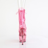 Pink třpytky 18 cm ADORE-1021C kotnikové kozačky na podpatku pro tanec na tyči