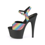 Platformě duha 18 cm ADORE-709REFL-02 Boty pro tanec na tyči