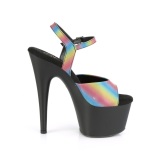Platformě duha 18 cm ADORE-709REFL-02 Boty pro tanec na tyči