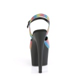 Platformě duha 18 cm ADORE-709REFL-02 Boty pro tanec na tyči