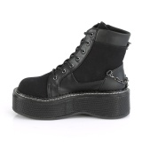 Plátno 5 cm EMILY-114 Platformě DemoniaCult Kozačky