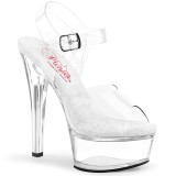 Průhledné platformě 15 cm GLEAM-608 pleaser sandály na podpatku