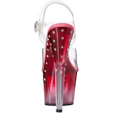 Průhledné platformě 18 cm STARDUST-708T pleaser sandály na podpatku