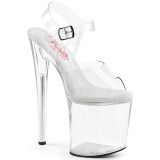 Průhledné platformě 20 cm NAUGHTY-808 pleaser sandály na podpatku