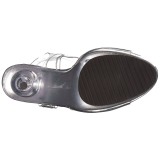 Průhledný 12,5 cm POISE-508 sandály na vysokém podpatku