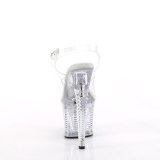 Průhledný 18 cm FLASHDANCE-708SPEC Striptérka LED Zarovka Sandály