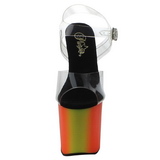 Průhledný 19 cm RAINBOW-708UV Sandály Neon Platformě