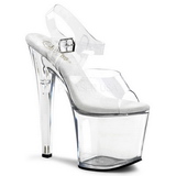 Průhledný 19 cm TABOO-708 Vysoké Podpatky Platformě