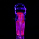 Průhledný 20 cm FLAMINGO-808UVT Sandály Neon Platformě