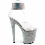 Průhledný Strass 20 cm BEJEWELED-812RS Platformě Sandály Podpatky