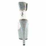 Průhledný Strass 20 cm BEJEWELED-812RS Platformě Sandály Podpatky