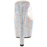 Průhledný Stříbro 18 cm BEJEWELED-701DM Strass Platformě Podpatku