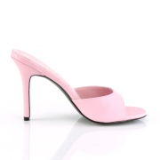 Růžové 10 cm CLASSIQUE-01 velké velikosti pantofle dámské